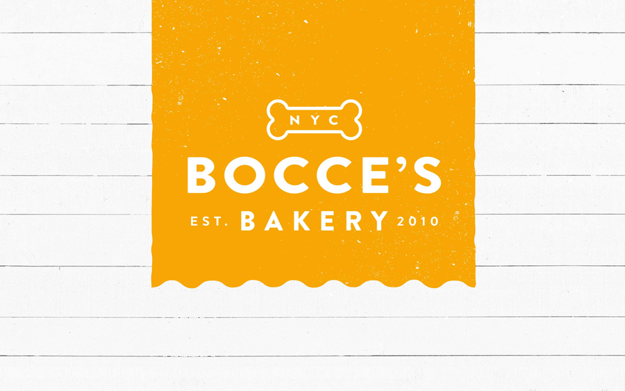 Visual identity and logo for New York based dog treat business Bocce's Bakery designed by Robot Food