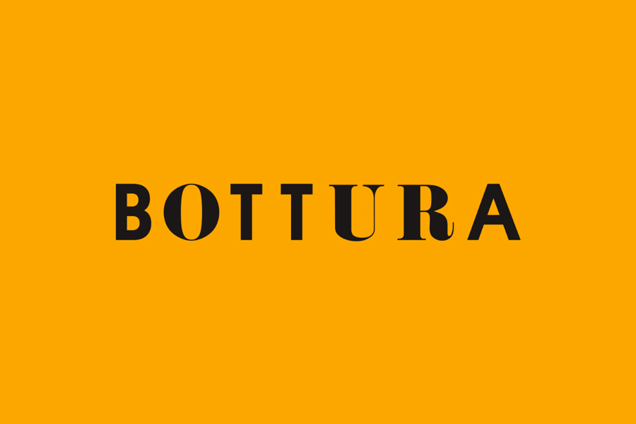 Logotype for Singapore based Italian restaurant Bottura by graphic design studio Foreign Policy
