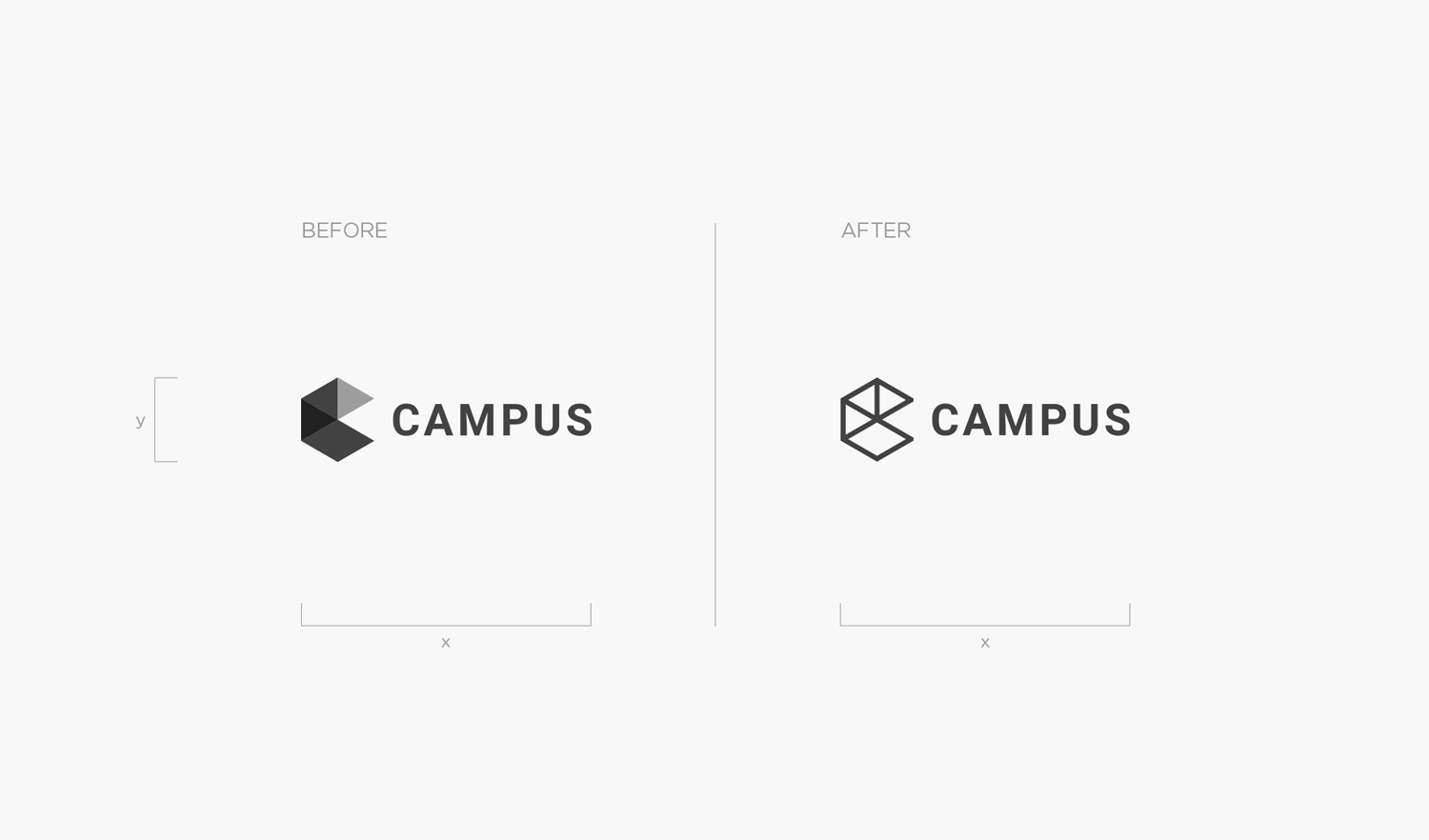 Logo by MultiAdaptor for Google's co-working and event space concept Campus