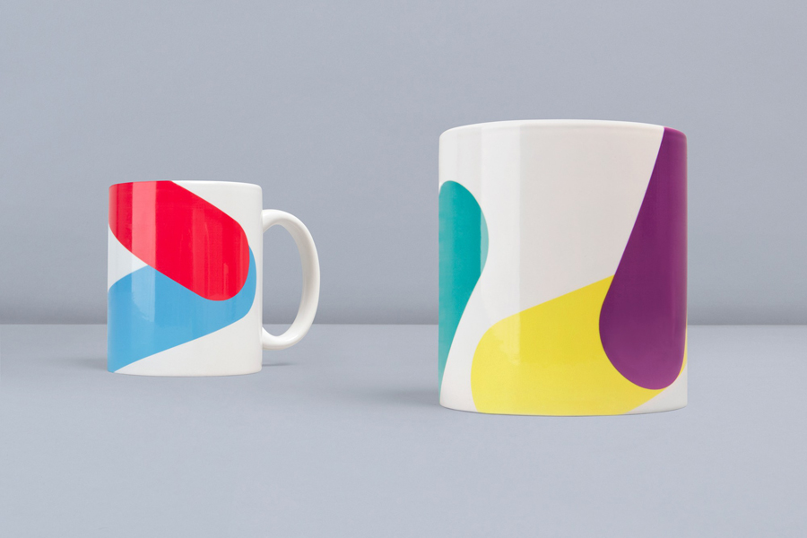 Branded mugs for print production studio Cerovski designed by Bunch