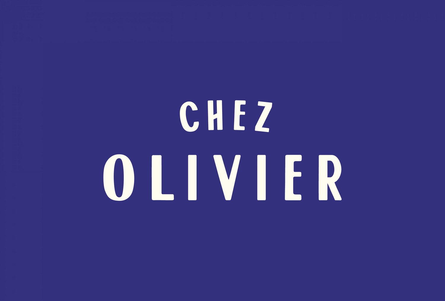 Logo, menus and business cards designed by Swear Words for Melbourne-based French bistro Chez Olivier.