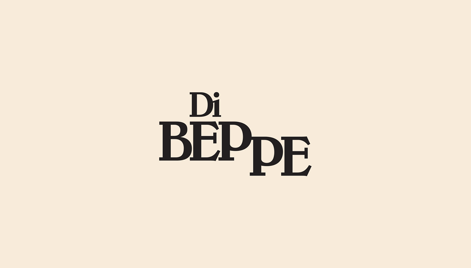 Logo design by Glasfurd & Walker for Italian caffé and ristorante Di Beppe