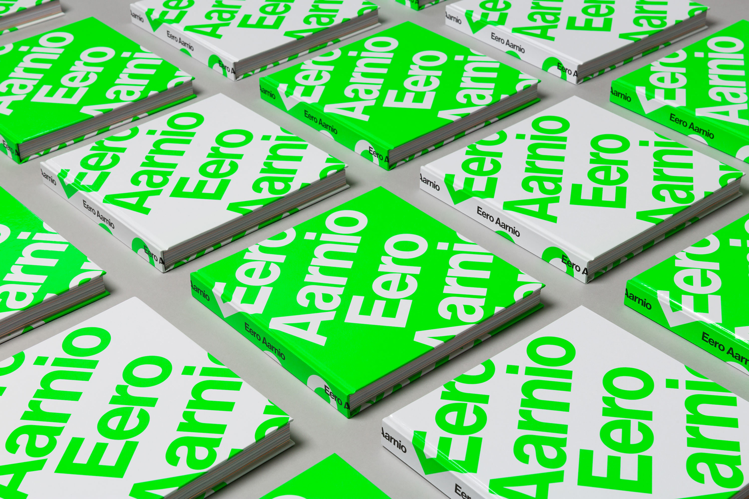 Eero Aarnio Book with fluorescent green ink detail designed by Bond, Finland