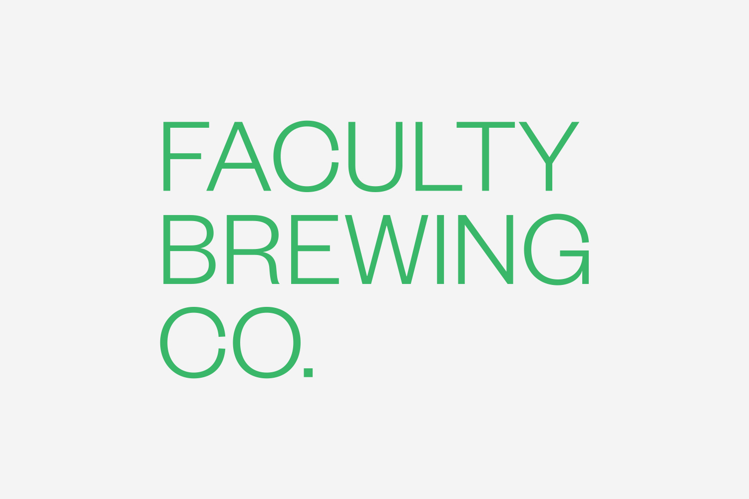 Logotype by Canadian graphic design studio Post Projects for Faculty Brewing Co. 