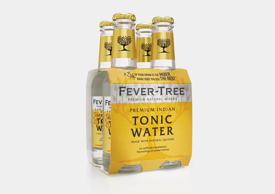 Package design by London based B&B Studio for premium natural tonic and soft drink mixer brand Fever-Tree