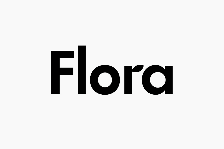 Sans-serif logotype logotype designed by P.A.R for Flora
