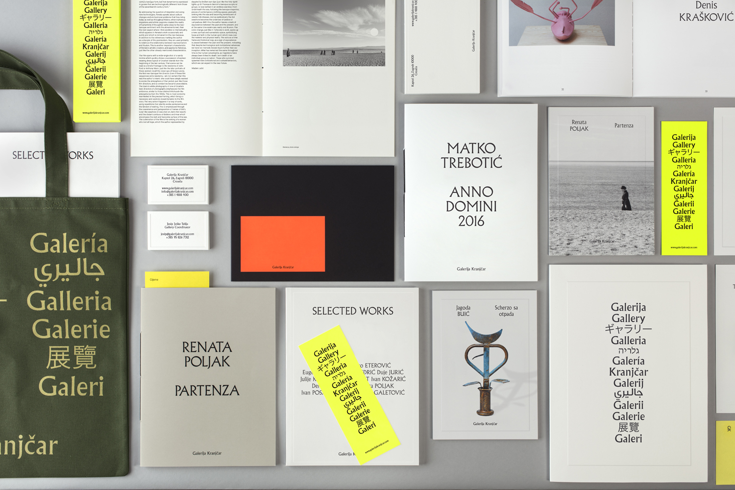 Fluorescent Colour In Brand Identity Design – Galerija Kranjčar by Bunch