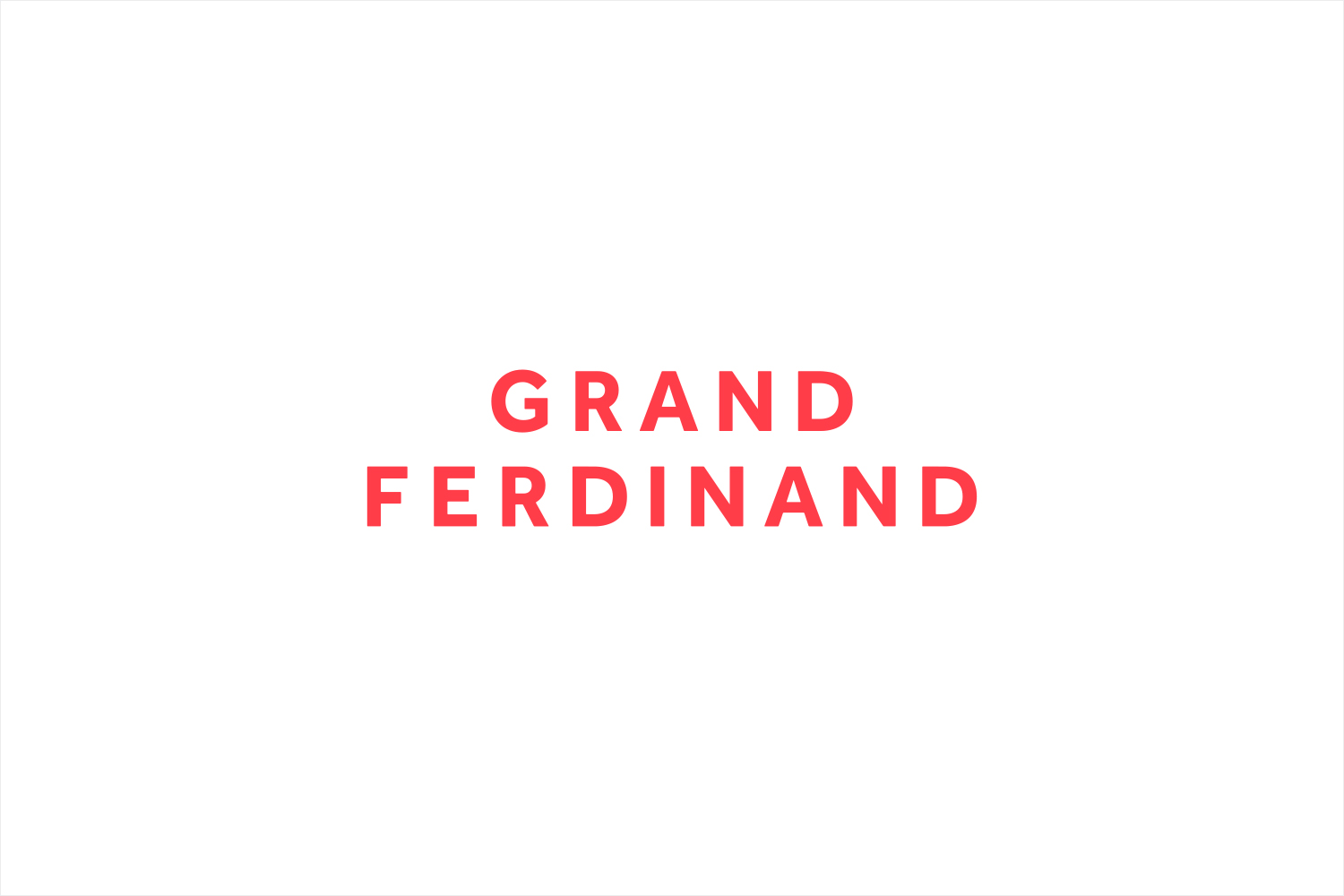 Sans-serif logotype for Vienna's Grand Ferdinand hotel by Austrian graphic design studio Moodley