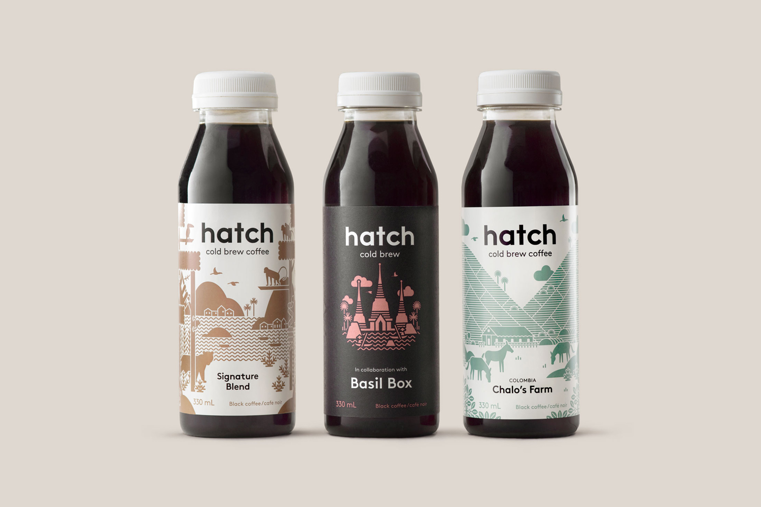 Illustration in Packaging Design – Hatch Cold Brew by Tung, Canada