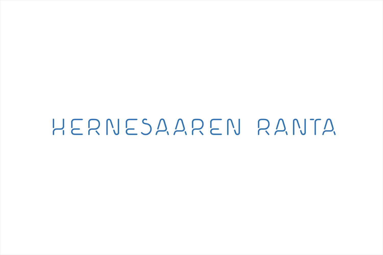 Logotype for Finnish seaside area Hernesaaren Ranta by graphic design studio Werklig