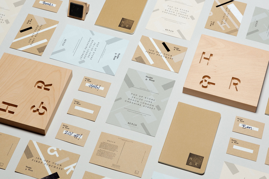 Visual identity for Husler & Rose designed by Post