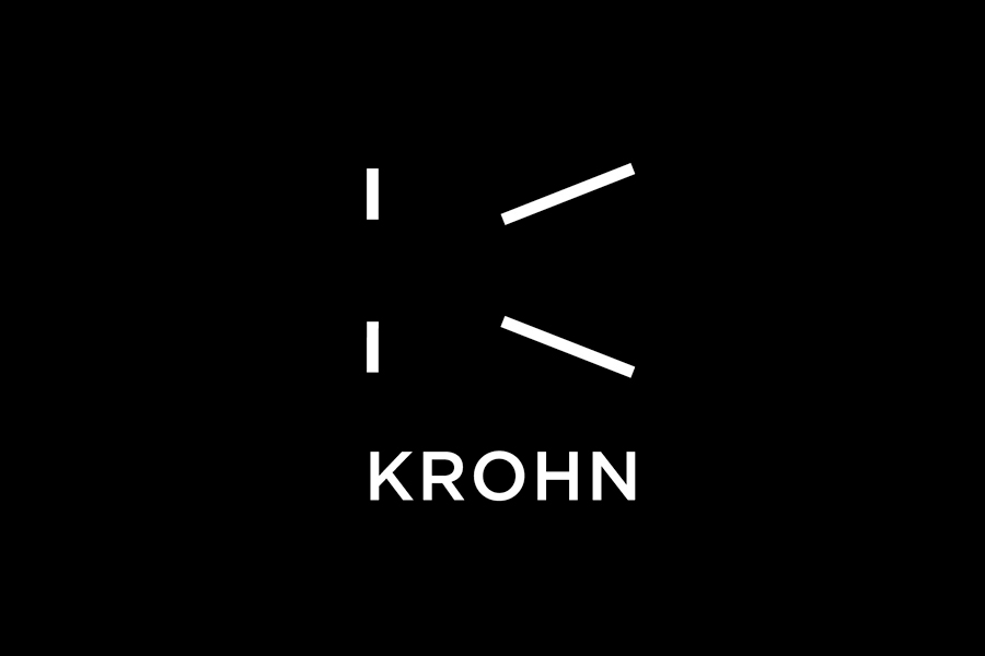 Logo for Oslo-based furniture, interior and architecture studio Krohn designed by Commando Group