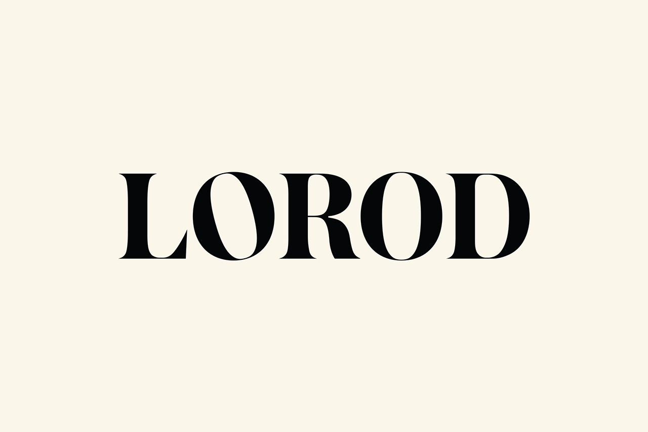 Wordmark by Pentagram for fashion brand Lorod.