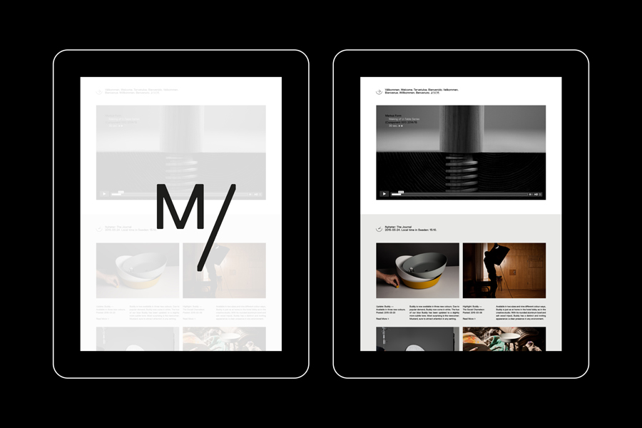 Website designed by Lundgren+Lindqvist for Swedish furniture business Markus Form