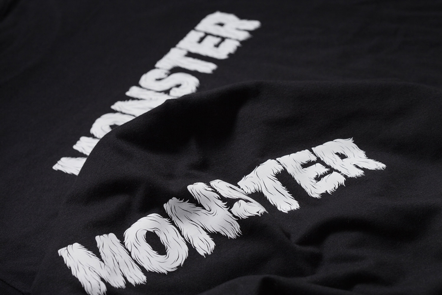 Monster branded t-shirts designed by The Metric System