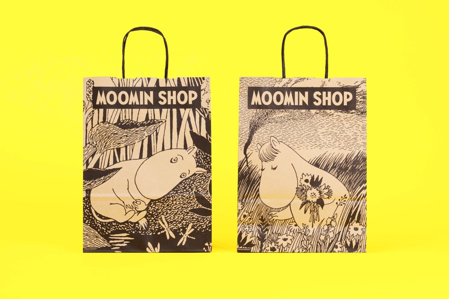 Packaging for Moomin Shop by graphic design studio Bond, Finland
