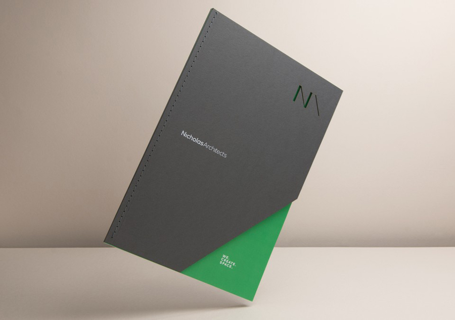 Nicholas Architects brand book by graphic design studio Strategy