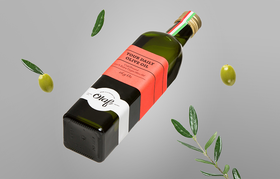 Olive oil packaging design for Olaf by Anagrama