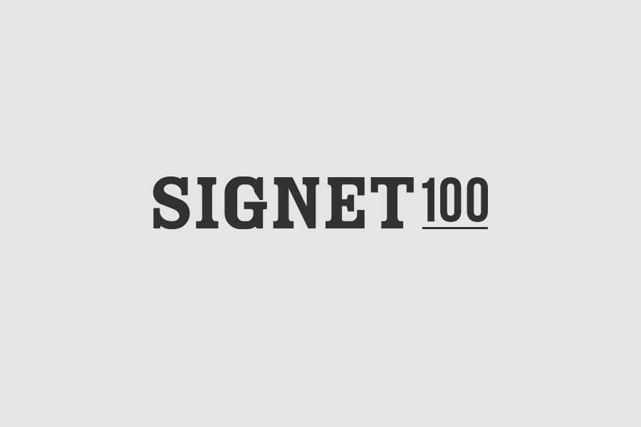 Serif logotype design by Well Made Studio for luxury pencil range Signet 100