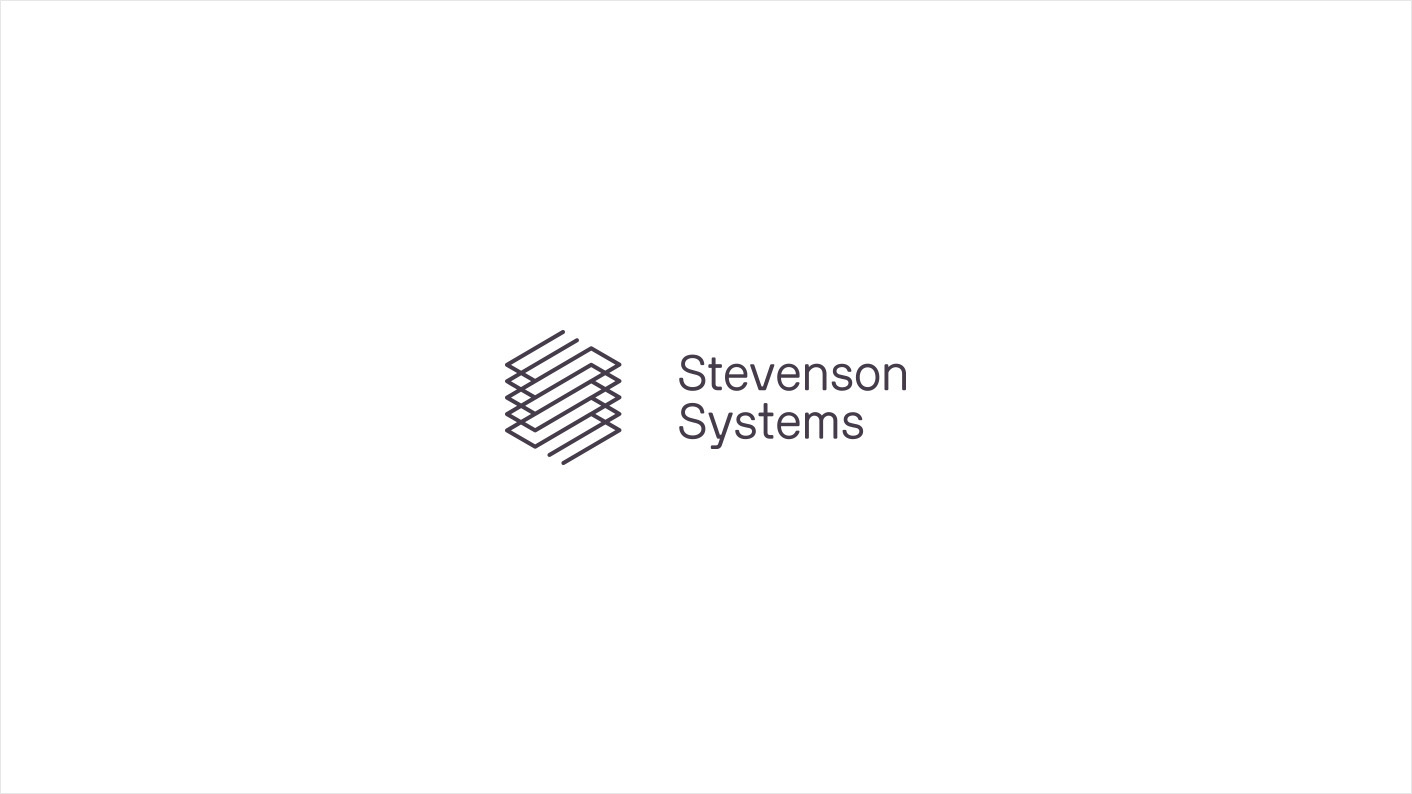 Logo by London-based Socio Design for space accounting specialist Stevenson Systems