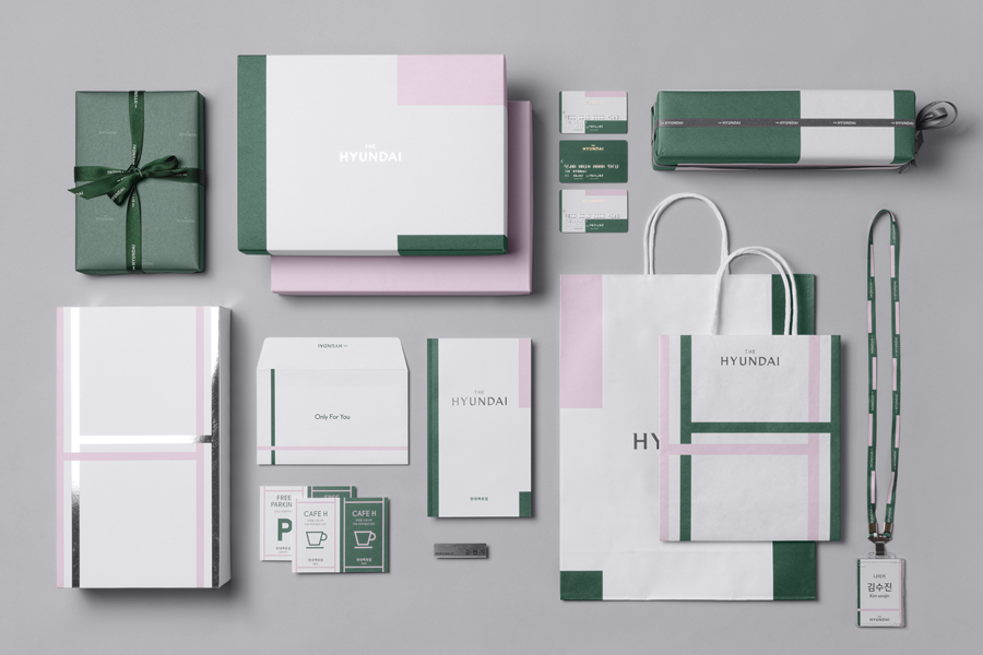 Branding for South Korean department store The Hyundai by graphic design company Studio fnt