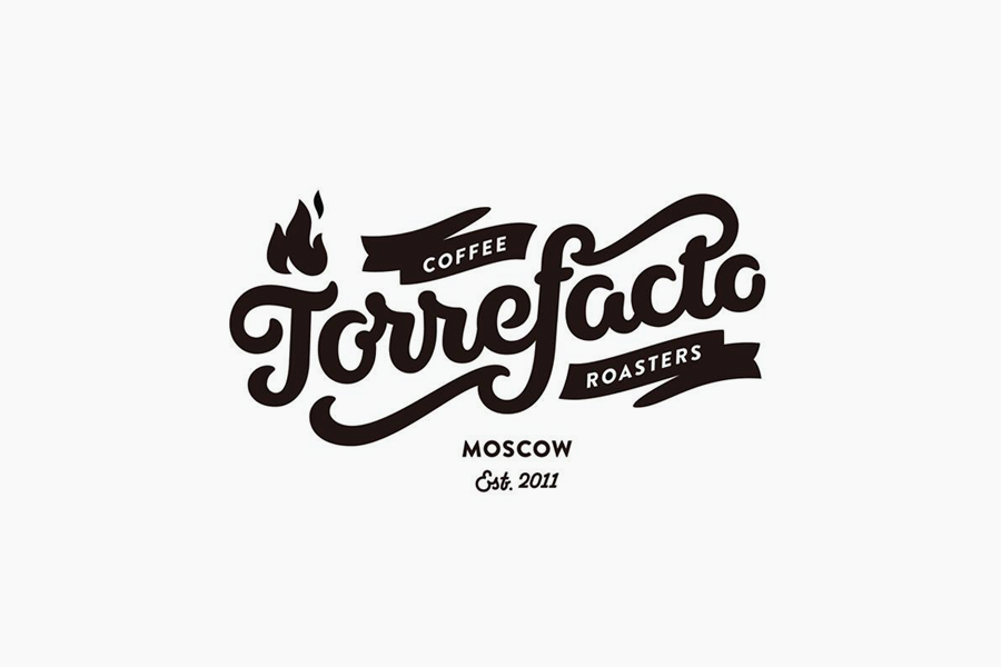Hand drawn logotype designed by Fork for Russian coffee roaster Torrefacto