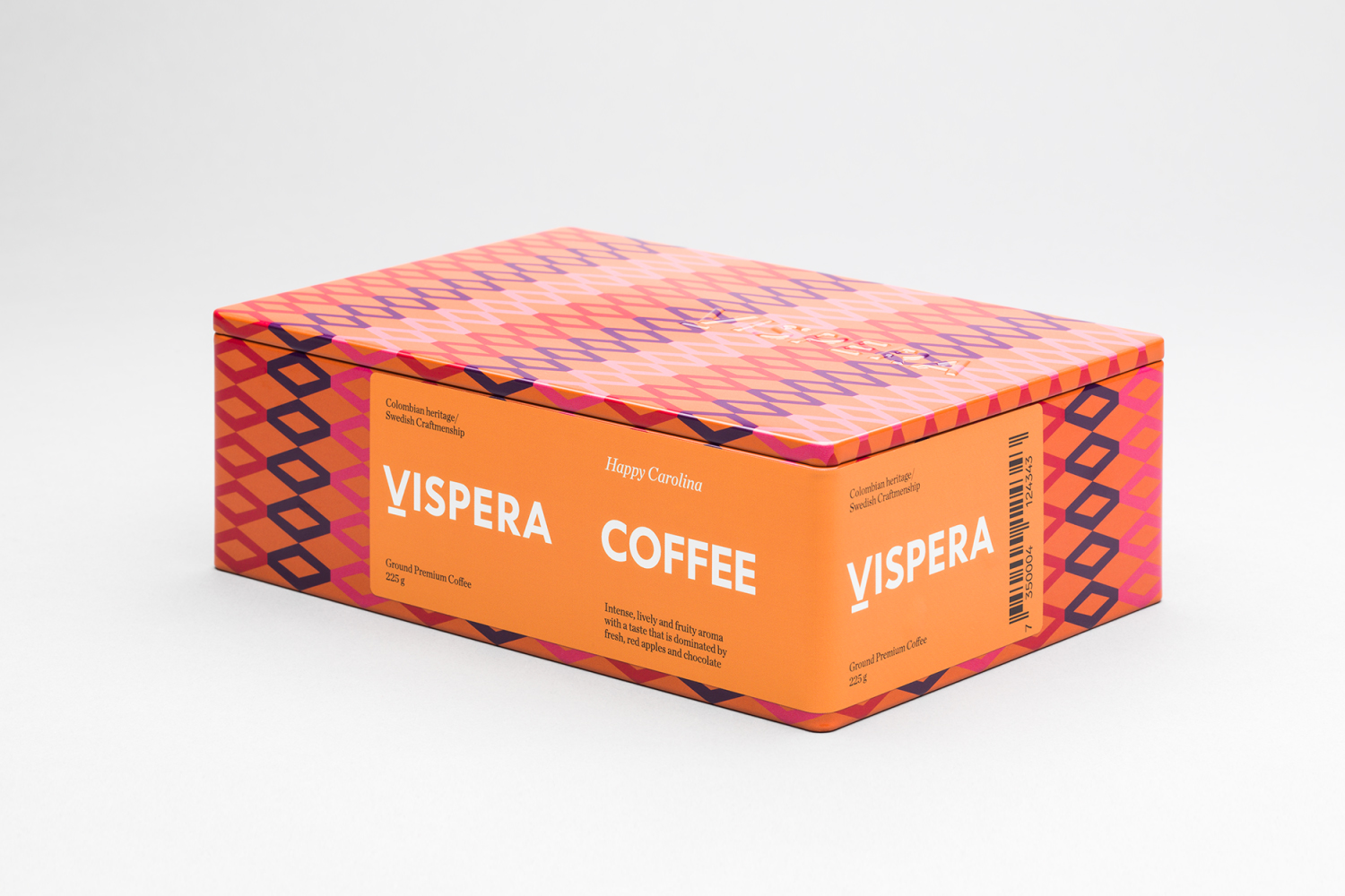 Packaging created by Stockholm Design Lab for Víspera Coffee, a range of 100% Arabica beans sourced from the high altitude plantations of Columbia.