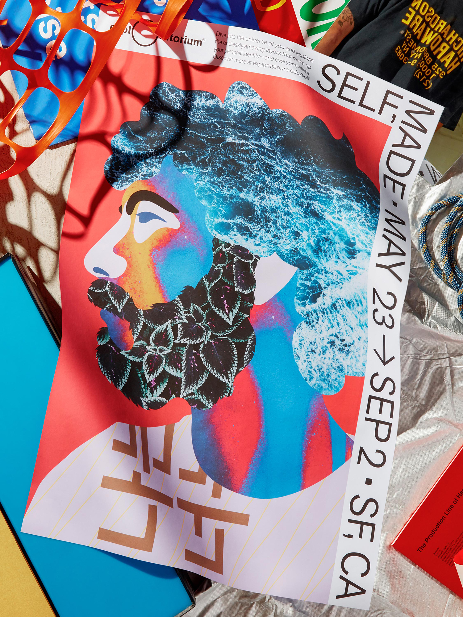 Campaign designed by Collins for Exploratorium's summer 2019 exhibition Self, Made