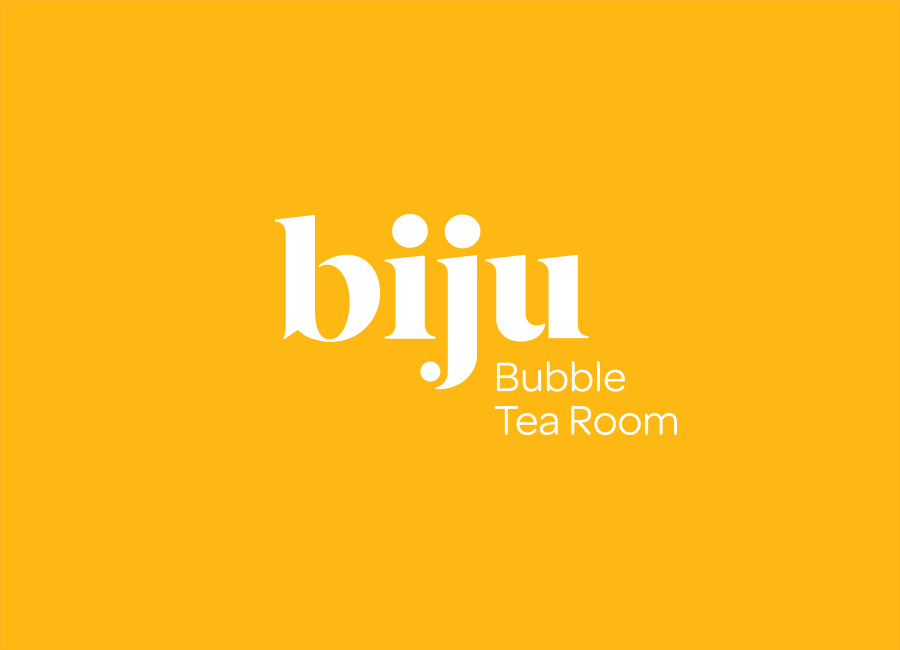 Logotype designed by ico for British bubble tea brand Biju
