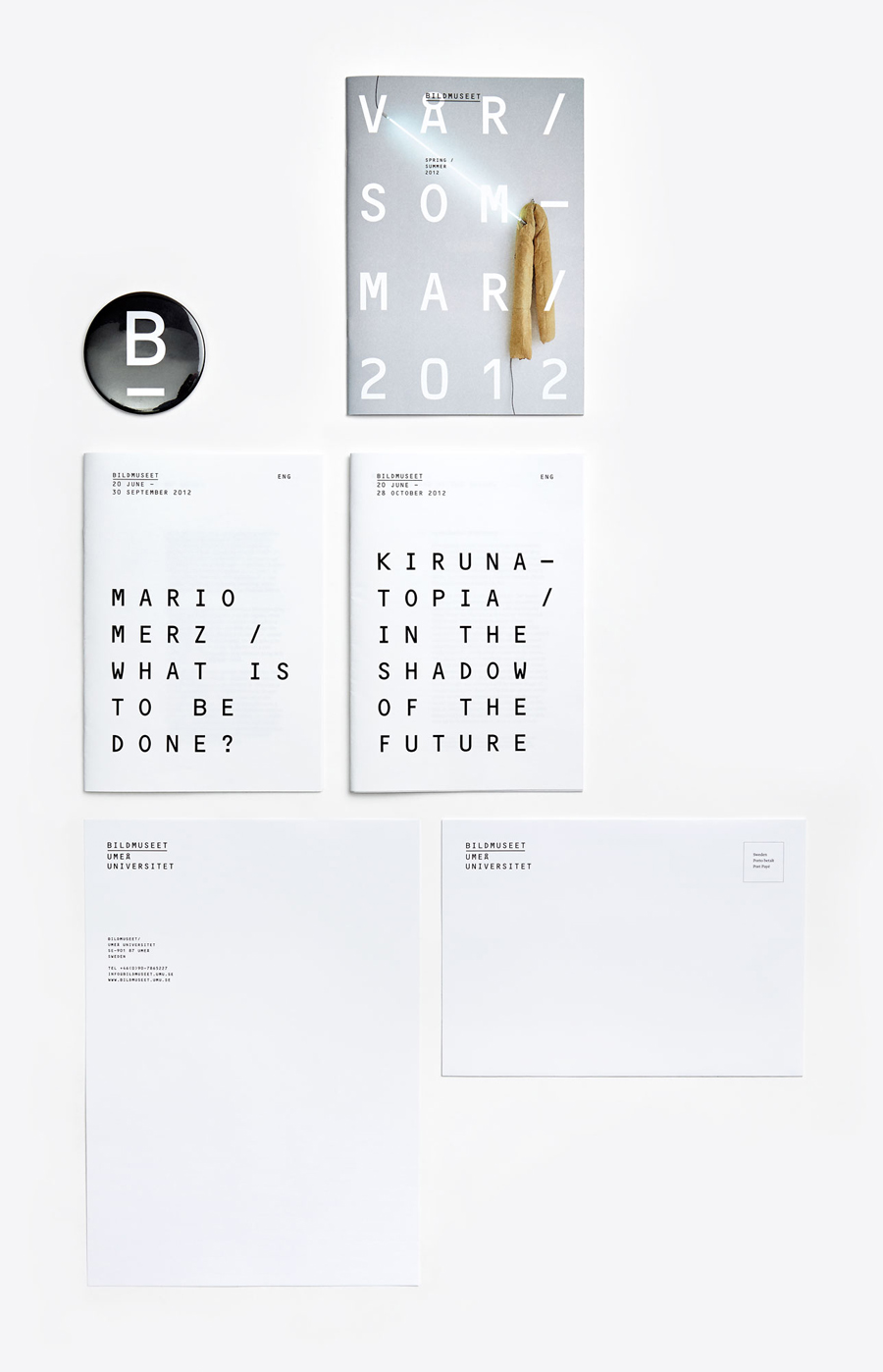 Visual identity and stationery by Stockholm Design Lab for Swedish University museum and contemporary arts centre Bildmuseet.