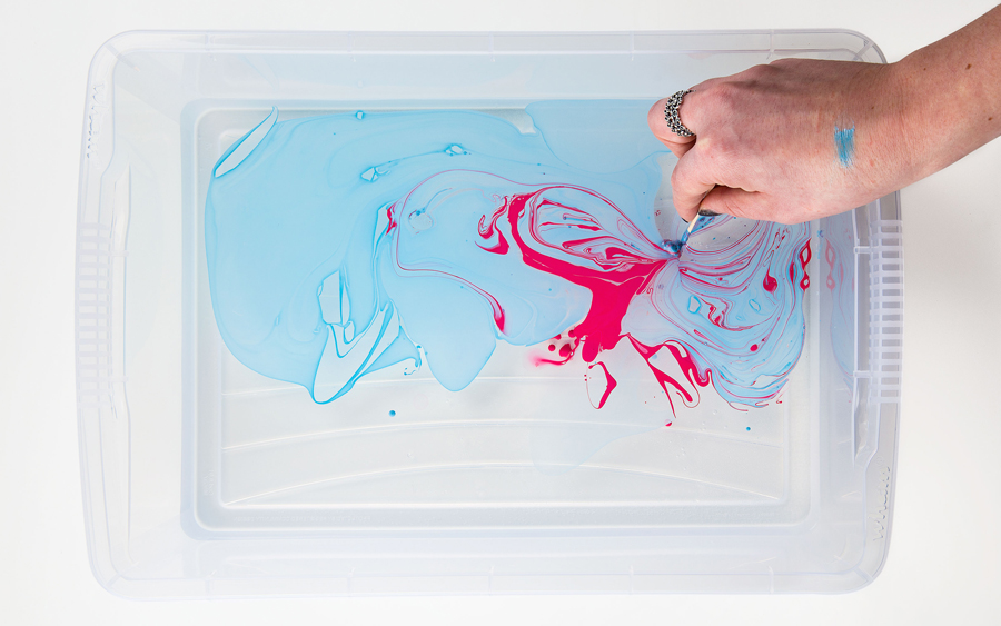 Marbling process by Robot Food for Costello & Hellerstein