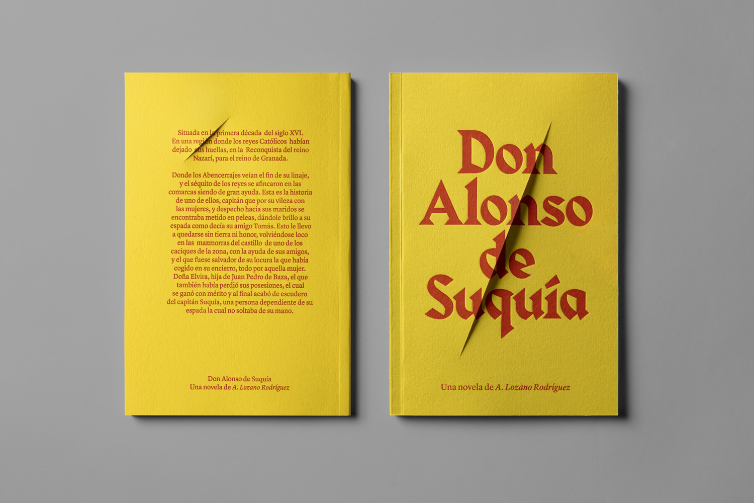 Cover design by designers Carlos Bermudez, Albert Porta and Guillem Casasus for the book Don Alonso de Suquía, written by A. Lozano Rodríguez