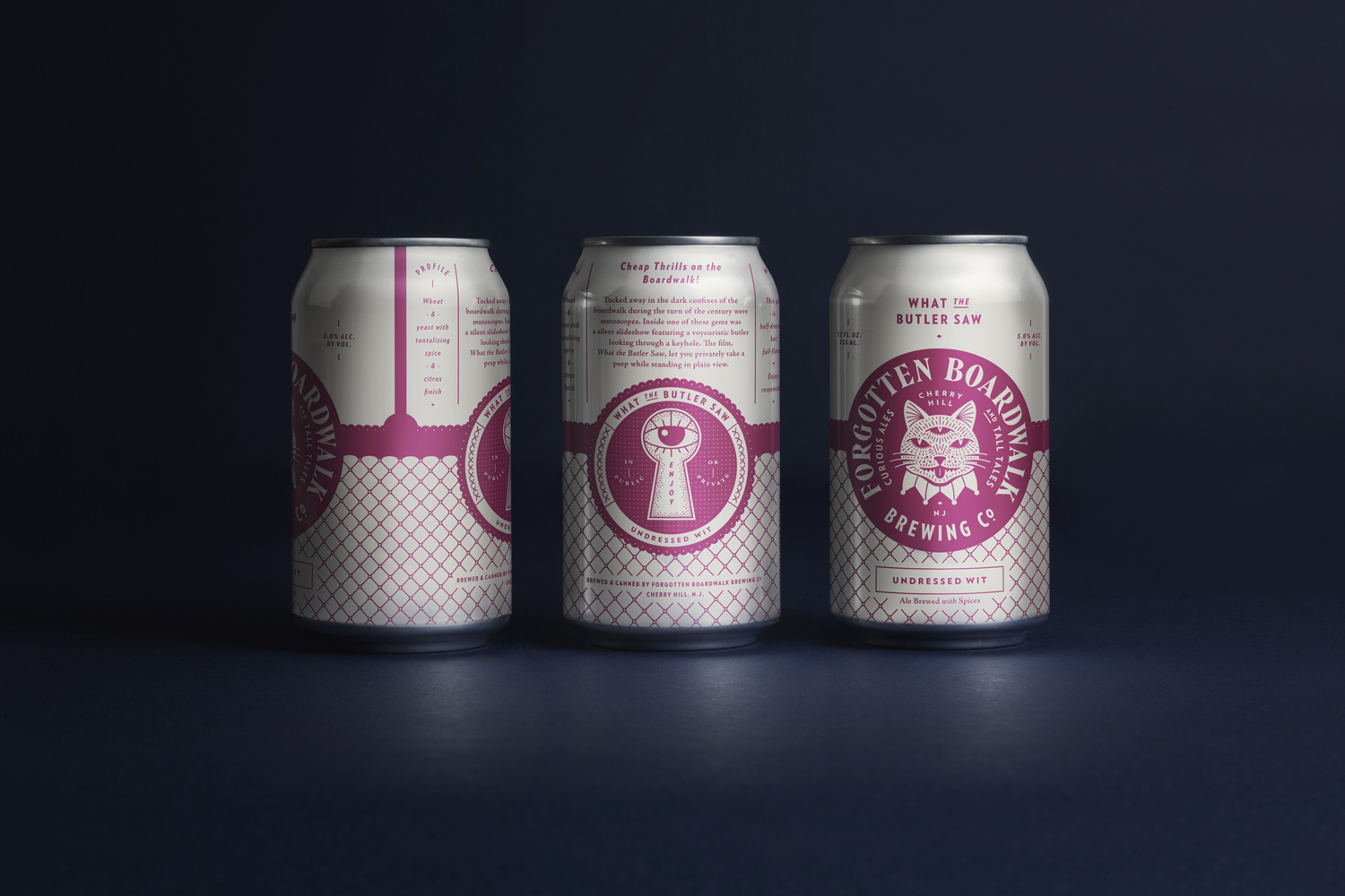 Brand identity and packaging for craft beer brewer Forgotten Boardwalk by Perky Bros