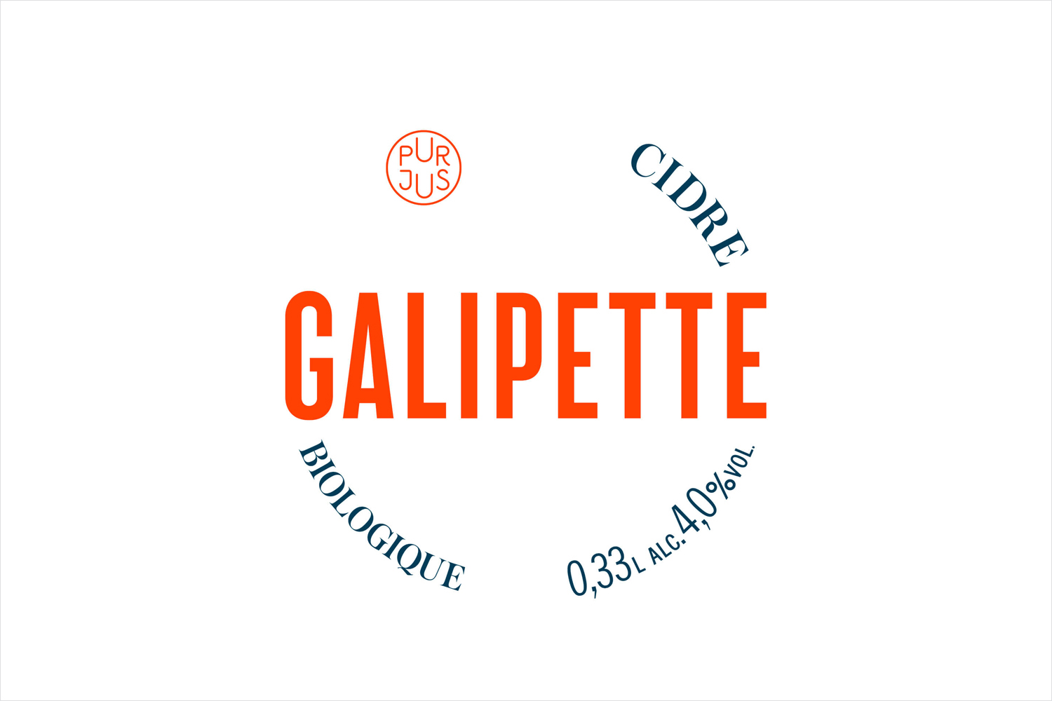 Label design for authentic, French premium cidre Galipette Cidre by Werklig, Finland