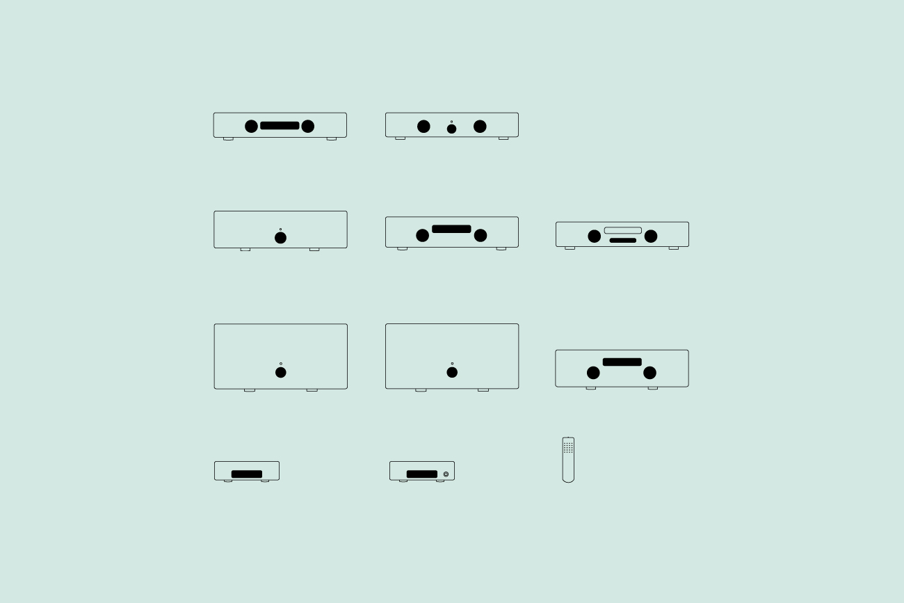 Pictograms by Oslo based Neue for Norwegian hi-fi company Hegel