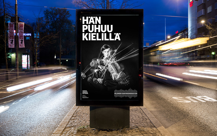 Brand identity and outdoor campaign for Helsinki Philharmonic Orchestra by Bond, Finland