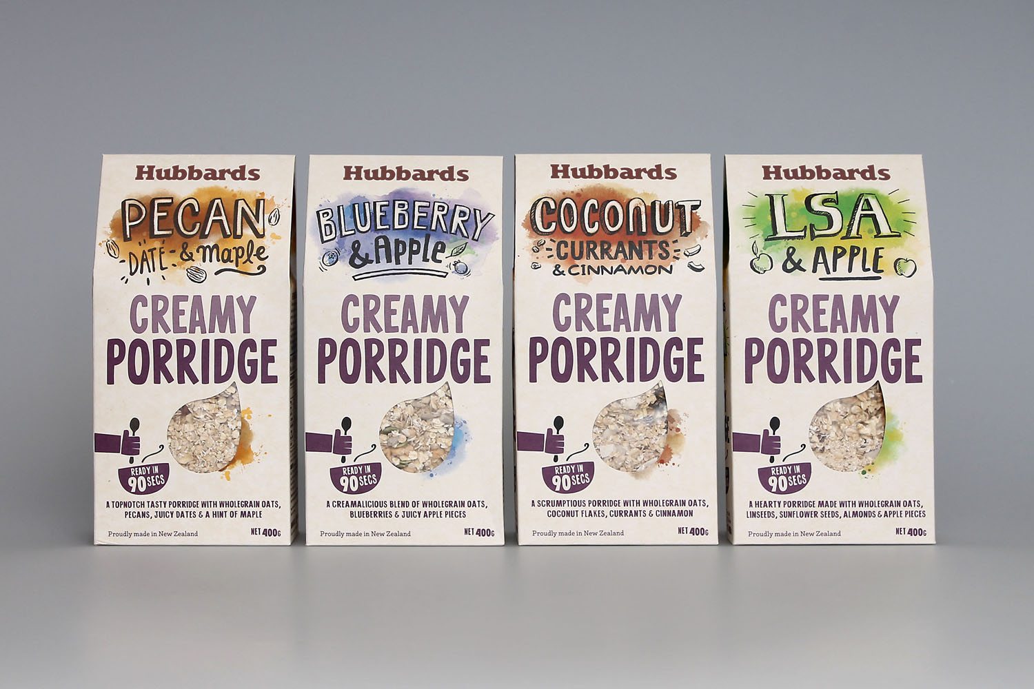 New packaging for Hubbards Porridge designed by Coats, New Zealand