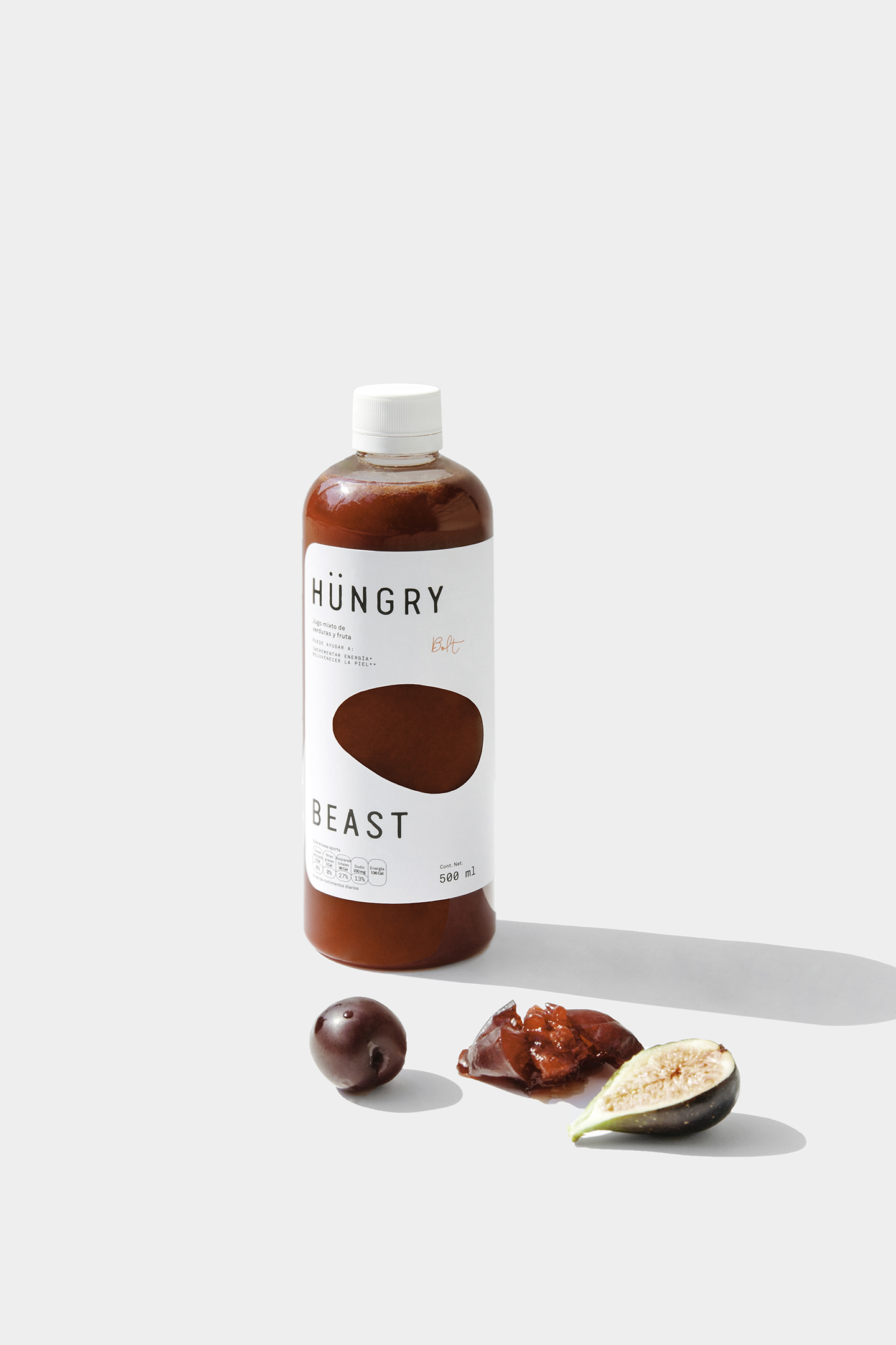 Logo, graphic identity and packaging designed by Savvy for Mexican cafe and juice bar Hüngry Beast