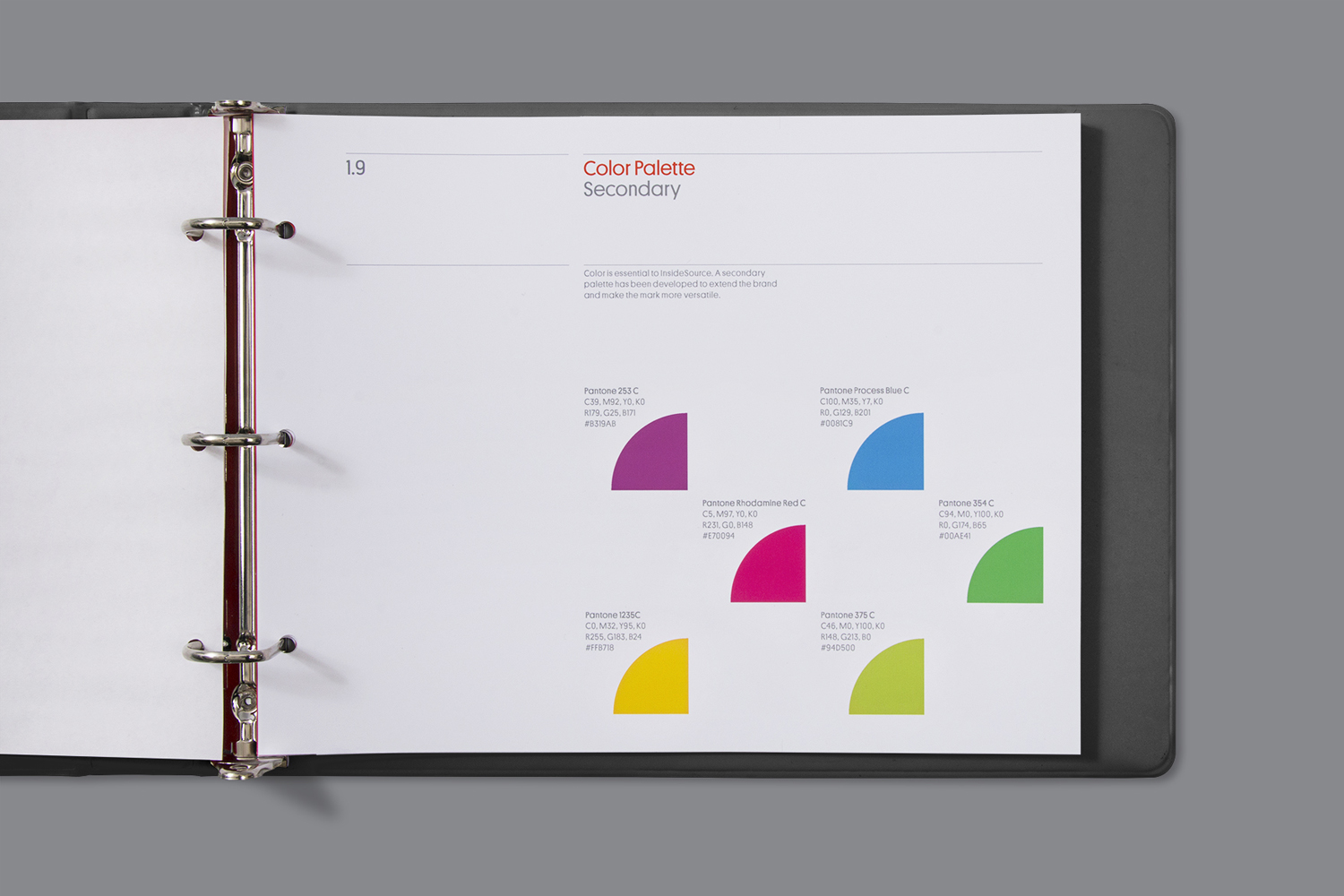 Brand identity and brand guidelines by Mucho for office space planning, design and project management company Inside Source