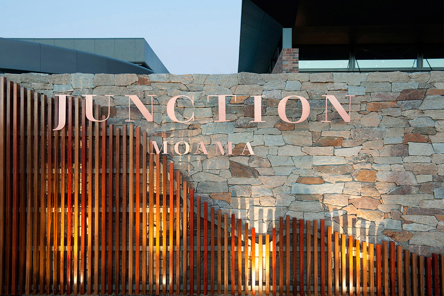 Logotype as signage for bar and restaurant Junction Moama designed by Seesaw