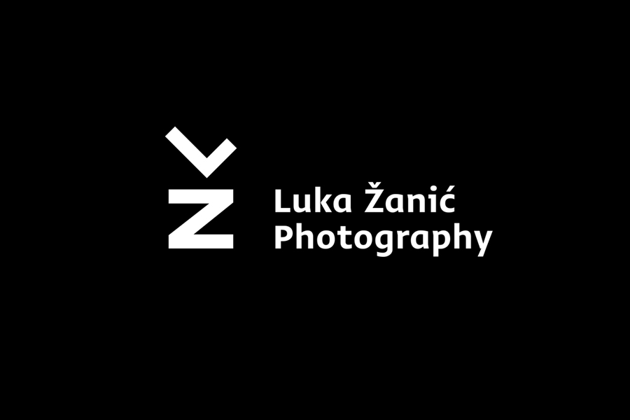 Logo, die cut stationery and portfolio folder by Studio8585 for architectural photographer Luka Žanić