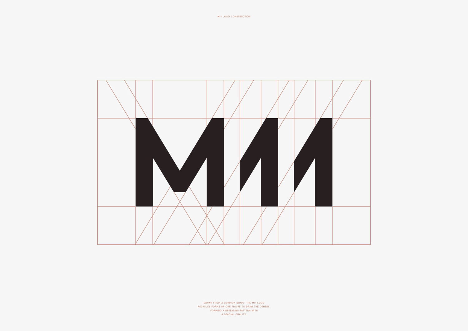 Logo for Auckland-based luxe salon M11 designed by Inhouse, New Zealand