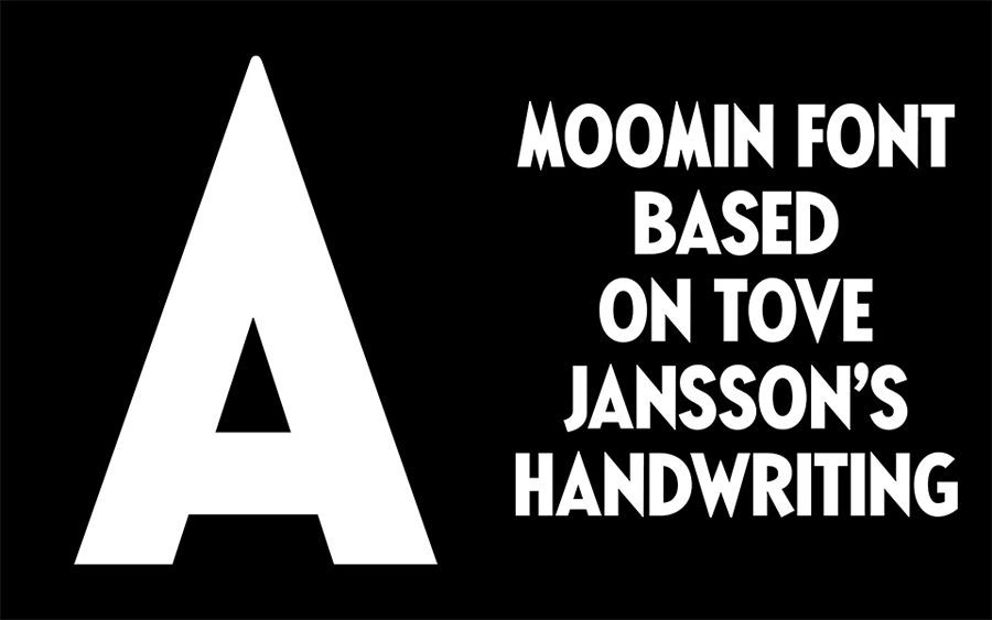 Custom typography by graphic design studio Bond for the Moomin brand