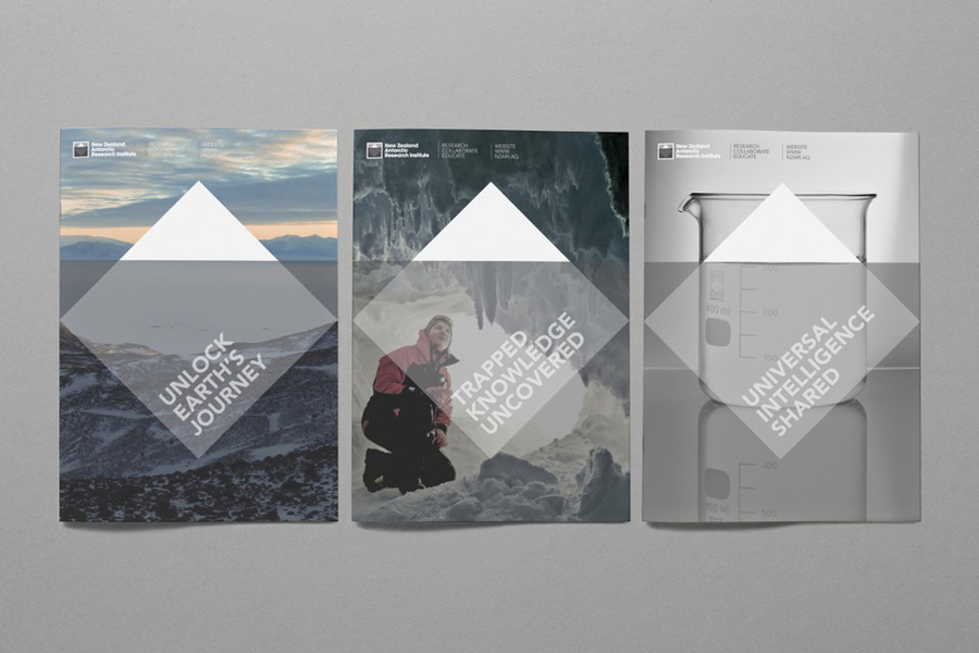 Branding for the New Zealand Antarctic Research Institute by Richards Partners