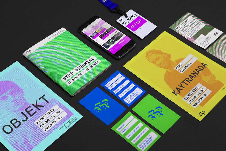 Branding by Raw Color for Dutch art, technology and experimental pop culture festival STRP 2015.