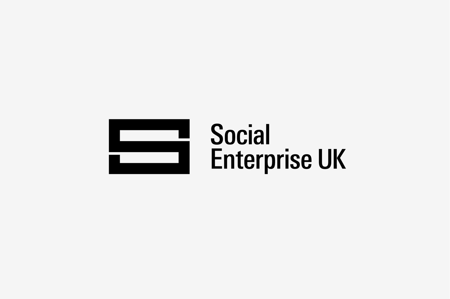 Logo for Social Enterprise UK by London based graphic design studio Paul Belford Ltd.
