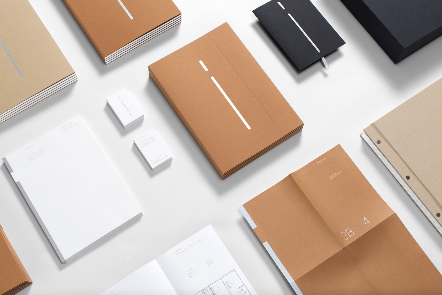 Logo, brochures, stationery and invitations by Studio South for Auckland apartment complex The International