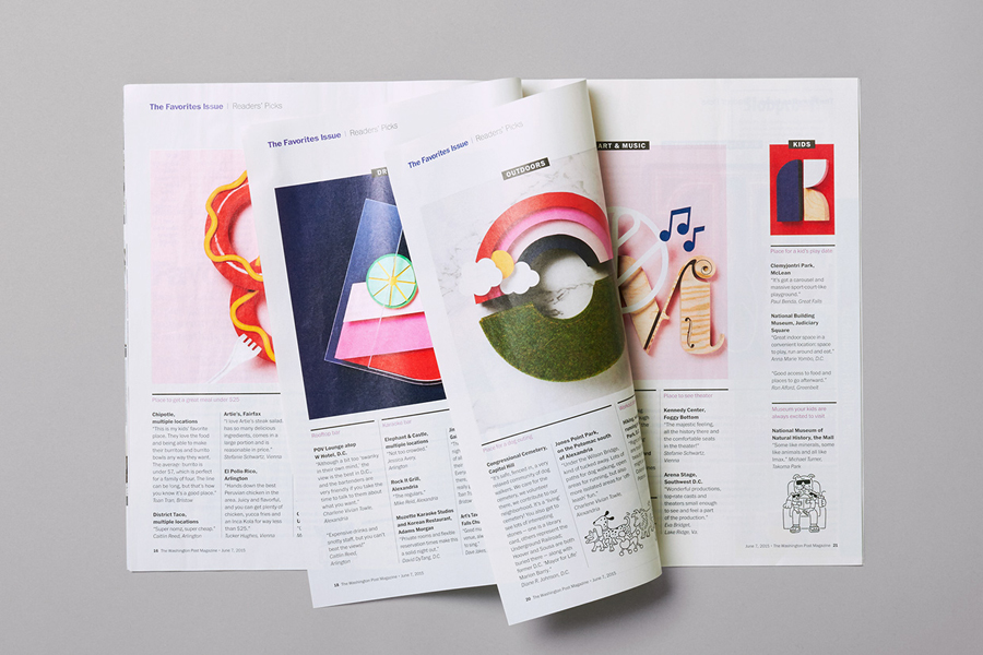 Graphic design by Snask for The Washington Post Magazine's The Favourites List