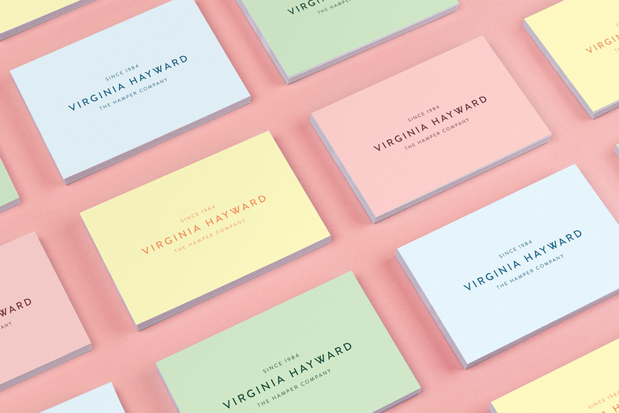 Branding by Salad for British hamper business Virginia Hayward