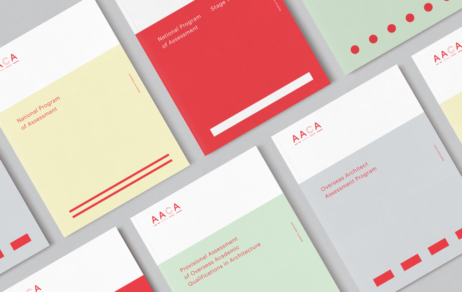 Graphic identity and documents by Toko for Architects Accreditation Council Of Australia